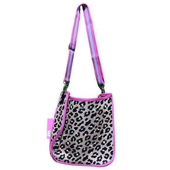 NWT Simply Southern Neoprene Leopard Print Large and Mini‎ Crossbody Purse Set - Picture 3 of 10